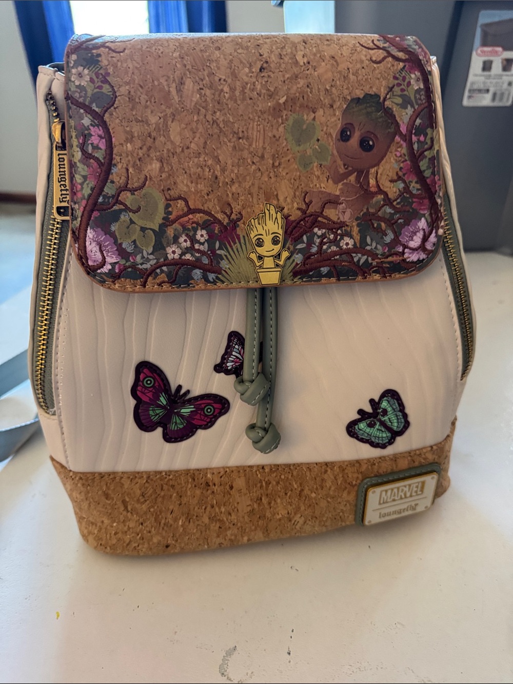 Loungefly Pink & Cork Groot Butterfly Mini Backpack